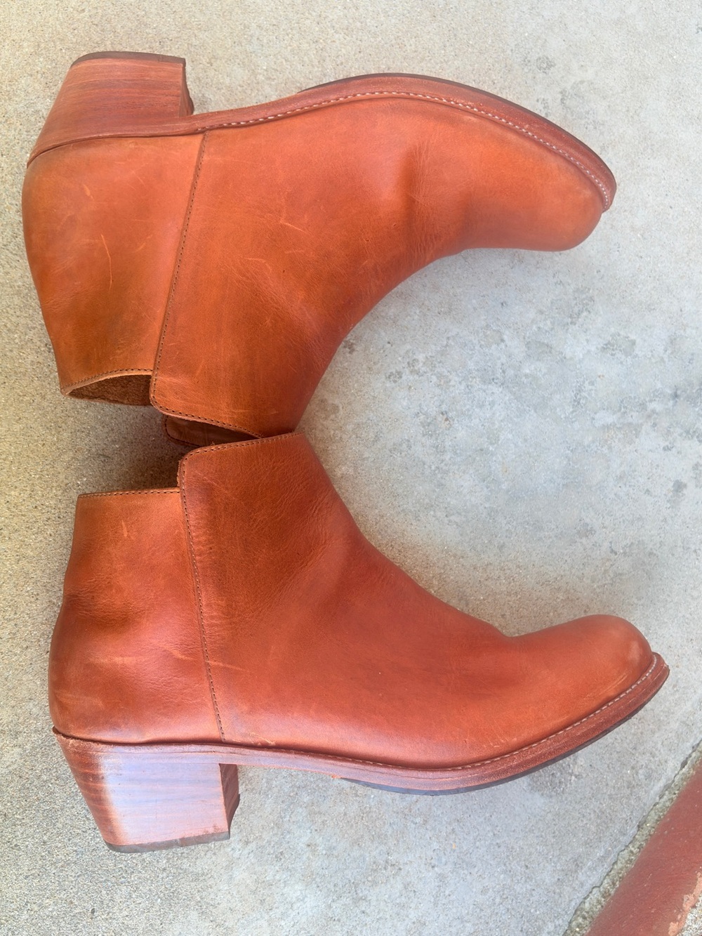 Adelante The Granada Ankle Boot Bootie Leather Heeled Size 13 A Brown Narrow